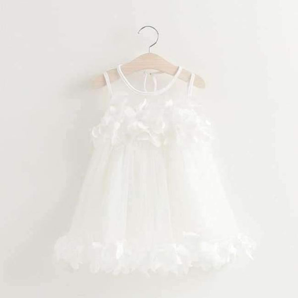 Planet Gates AZ666 White / 2T Sweet Princess Dress Baby Kids Girls Clothing Wedding Party Dresses Children Clothing Pink Applique