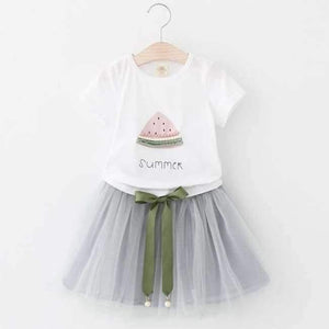 Planet Gates AZ869 gray / 2T Sweet Princess Dress Baby Kids Girls Clothing Wedding Party Dresses Children Clothing Pink Applique