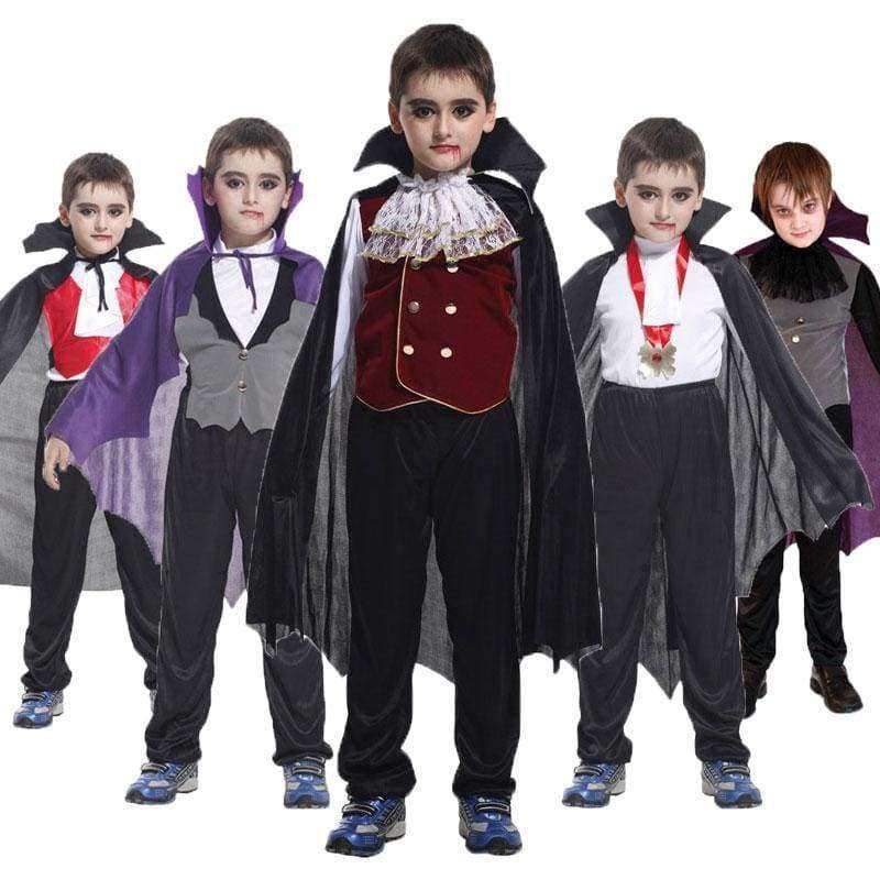 Planet Gates B 0036 / L Carnival Party Halloween Kids Children Count Dracula Gothic Vampire Costume Fantasia Prince Vampire Cosplay for Boy Boys