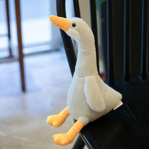 New Huaggble Big Plush White Duck Toy Giant SIze Pink Duck Sky Long Neck Goose Lifelike Animal Doll toys for Kids Birthday Gift