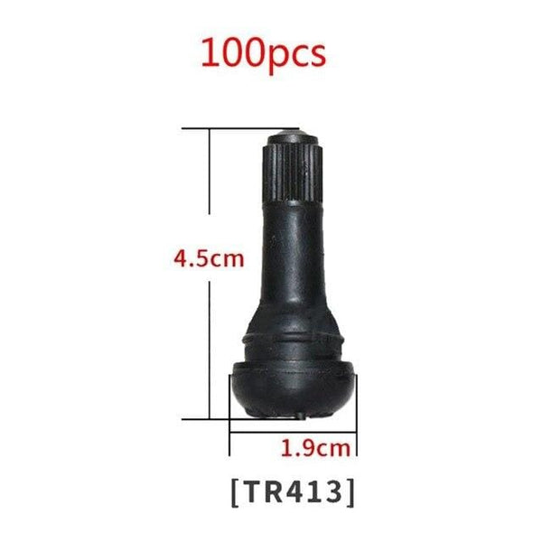 Planet Gates B 100Pcs TR414/TR413/TR412 Rubber Tire Valve Cap Car Truck Tubeless Tyre Valve Stem Cover
