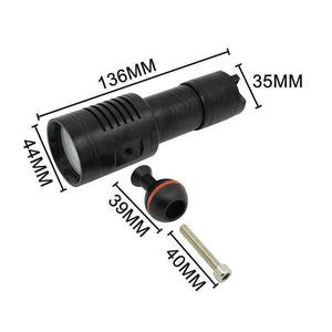 Planet Gates B (14LEDs) Video Light Professional LED Diving Flashlight Photography Torch White Red LED Scuba Photo Lamp+18650 Battery+Charger