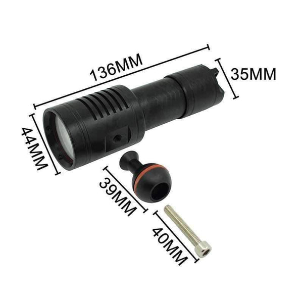 Planet Gates B (14LEDs) Video Light Professional LED Diving Flashlight Photography Torch White Red LED Scuba Photo Lamp+18650 Battery+Charger