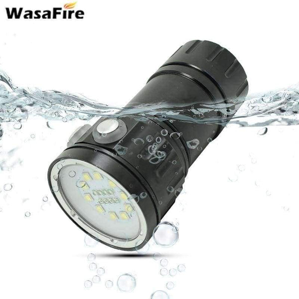 Planet Gates B (14LEDs) Video Light Professional LED Diving Flashlight Photography Torch White Red LED Scuba Photo Lamp+18650 Battery+Charger