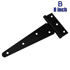 1PCS T Shaped Door Shed Garden Wooden Gate Cabinet Hinge for 4/6/8/10 / Door Hardware Accessories Black Iron Tee Hinged
