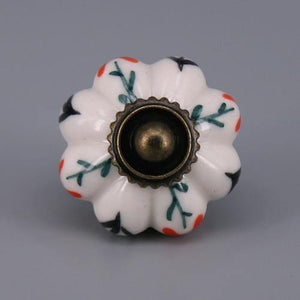 1x Hot selling Pumpkins Knobs Ceramic Kitchen Cupboard Cabinet Wardrobe Baby Children Room Pull Drawer 33mm Porcelain Handle