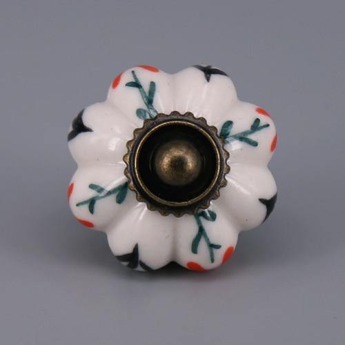 1x Hot selling Pumpkins Knobs Ceramic Kitchen Cupboard Cabinet Wardrobe Baby Children Room Pull Drawer 33mm Porcelain Handle