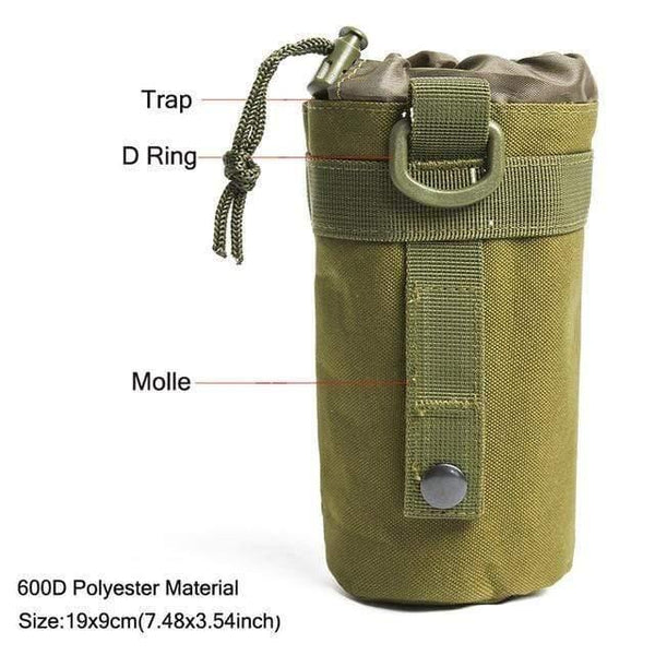 Planet Gates B-2 Water Bottle Pouch Tactical Army Water Bags Kettle Accessory Bags for Camping Hiking Travel Survival Kits Holder