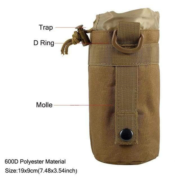 Planet Gates B-3 Water Bottle Pouch Tactical Army Water Bags Kettle Accessory Bags for Camping Hiking Travel Survival Kits Holder