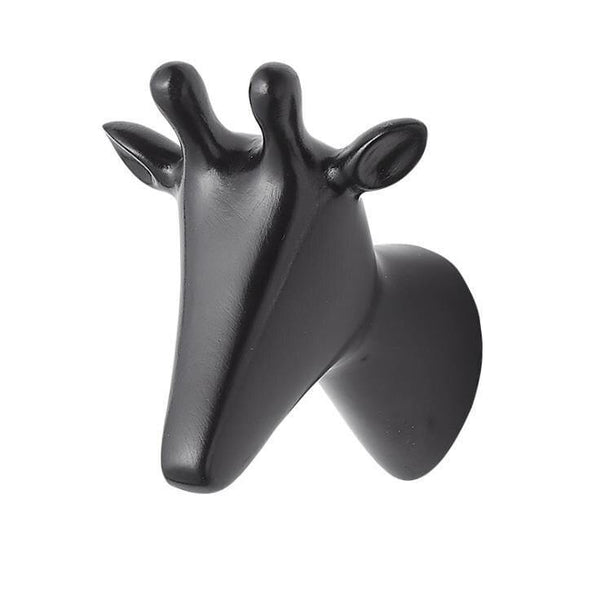 Modern European Style Creative Resin Animal Art Handmade Cloth Hook Keys Holder Door Knob Pull Clothes Hook