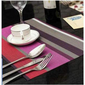 Planet Gates B 4pcs/lot 5 Color Dining Table Mat Pvc Placemat Waterproof Heat Insulation Silicone Pad Kitchen Accessories   Placemats For Table