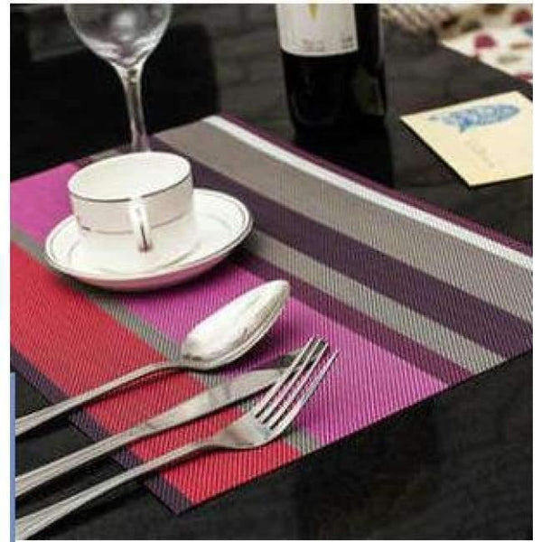 Planet Gates B 4pcs/lot 5 Color Dining Table Mat Pvc Placemat Waterproof Heat Insulation Silicone Pad Kitchen Accessories   Placemats For Table