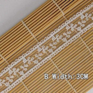 Planet Gates B 7 yards/lot White Lace Zakka DIY Ribbon Lace Cotton Ribbons for Wedding Party Clothing Decorations Arts Crafts Sewing Home Supply