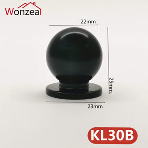 Aluminum Modern Black Cabinet Handle Furniture Hardware Kitchen Door Single Knobs Cupboard Wardrobe Drawer Pulls