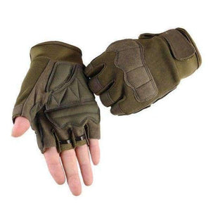 Planet Gates B ArmyGreen / XL Army Tactical Half finger Bicycle Glove Camouflage Men Women Military Outdoor Sports Climbing Fitness Gloves Special Forces S64