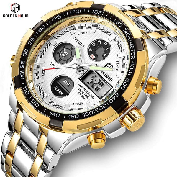 Planet Gates B B Men Watches Fashion Men Quartz Watch Date Week Display Wristwatch Analog Waterproof Male Clock Relogio