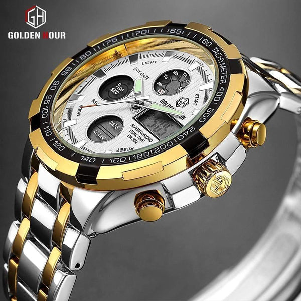 Planet Gates B B Men Watches Fashion Men Quartz Watch Date Week Display Wristwatch Analog Waterproof Male Clock Relogio