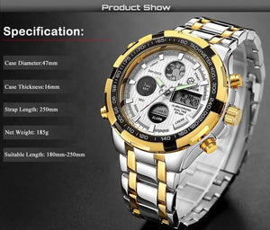 Planet Gates B B Men Watches Fashion Men Quartz Watch Date Week Display Wristwatch Analog Waterproof Male Clock Relogio