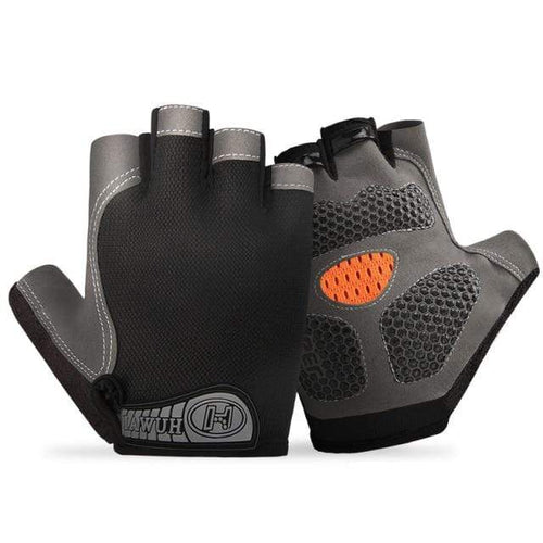 Planet Gates B- Black / L Bike Cycling Gloves Anti-slip Anti-sweat Men Women Half Finger Gloves Breathable Anti-shock Sports Gloves Bike Bicycle Gloves
