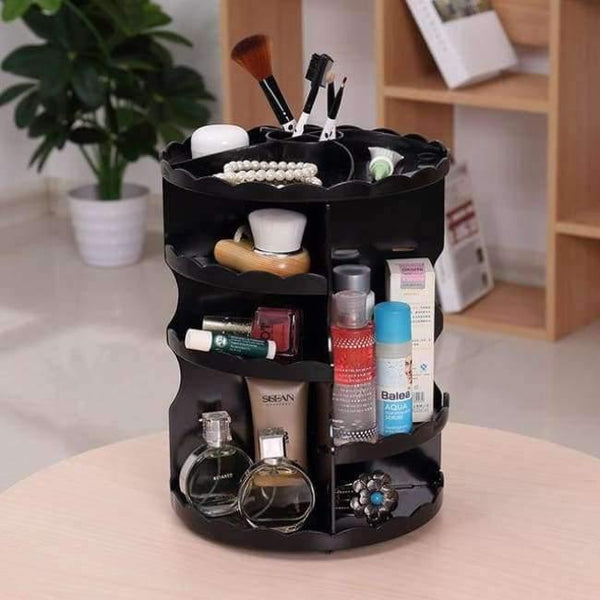 Planet Gates B black Multifunctional Rotating Makeup Organizer For Cosmetics Desk Accessories Home Storage Organization Jewelry DIY Containers
