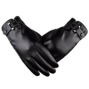 Planet Gates B Black / One size Men's Winter Warm Fashion Waterproof Gloves Men Faux Leather Driving Gloves Thin Leather Gloves for Touch Screen Brown Guantes