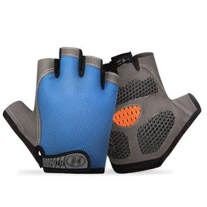 Planet Gates B- Blue / L Bike Cycling Gloves Anti-slip Anti-sweat Men Women Half Finger Gloves Breathable Anti-shock Sports Gloves Bike Bicycle Gloves