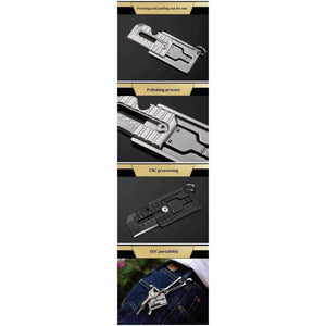 Planet Gates B Camping equipment EDC Stainless Steel Mini Knife Tool Paper Cutter Mini Bottle Box Opener Keychain