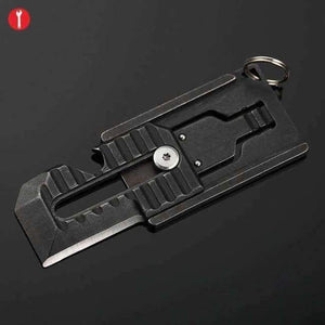 Planet Gates B Camping equipment EDC Stainless Steel Mini Knife Tool Paper Cutter Mini Bottle Box Opener Keychain