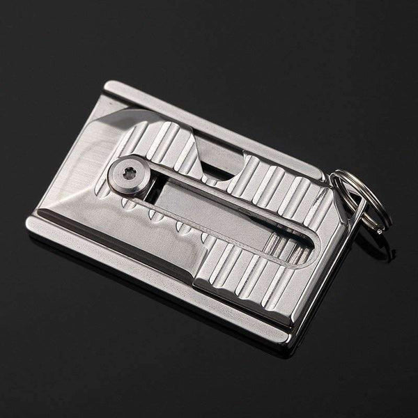 Planet Gates B Camping equipment EDC Stainless Steel Mini Knife Tool Paper Cutter Mini Bottle Box Opener Keychain