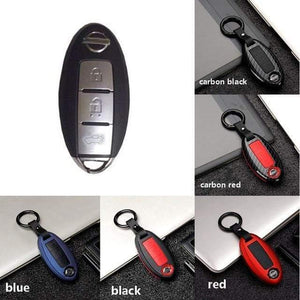 Planet Gates B / carbon black Carbon Fiber Silica Gel Key Case Full-encircling for Nissan Infiniti QX50 Q50L Q60 Q70 QX6 Material for Durability
