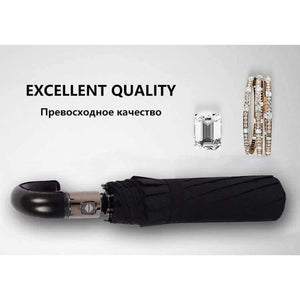 Planet Gates B / China English style Umbrella Men Automatic 10Ribs Strong WindResistant 3 Folding Umbrella Rain Business Male Quality Parasol