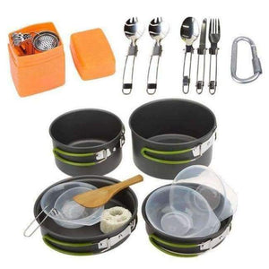 Planet Gates B Cookware Set Multifunctional 3 Persons Portable Cooking Tableware Picnic Set Outdoor Hiking Pot Pans Bowls