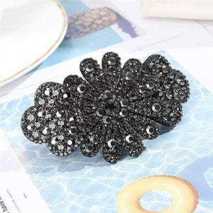 Crystal Flower Barrettes Hair Clips For Women Vintage Rhinestone Hairpins Head Wear Girls Hair Accessories Jewelry Clips