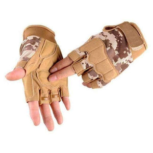 Planet Gates B Desert camouflage / XL Army Tactical Half finger Bicycle Glove Camouflage Men Women Military Outdoor Sports Climbing Fitness Gloves Special Forces S64