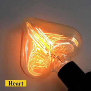 Planet Gates B / E27 Vintage Dekorativní Žárovka E27 220V 40W Hvězda Srdce Žárovka Retro Edison Flame Žárovka Vánoční Vnitřní Pro Bytové Dekorace