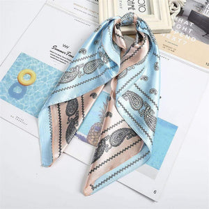 Floral Print Scrunchies Hair Scarf Bohemia Women Ribbon Hairbands Streamers Bow Hair Rope Ties Holder Ponytail Hair Accessories