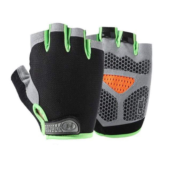 Planet Gates B- green and black / XL Bike Cycling Gloves Anti-slip Anti-sweat Men Women Half Finger Gloves Breathable Anti-shock Sports Gloves Bike Bicycle Gloves