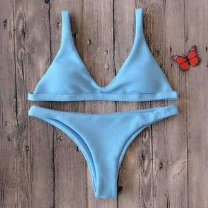Planet Gates B / L / China Women Push-up Padded Bra Bandage Bikini Set Swimsuit Swimwear Bathing Sexy Cross Swimsuits Women's Swimming Suit Sex Appeal