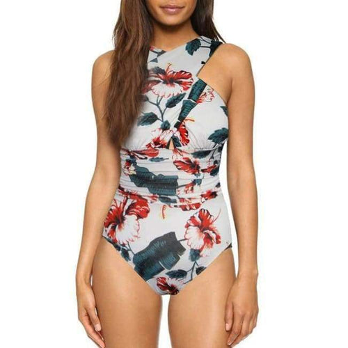 Planet Gates B / L Sexy Cross Halter Women Swimwear One Piece Swimsuit Black Red Solid Women Bathing Suits Beach Wear Swim Free Shipping