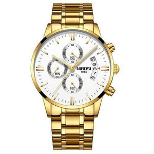 Planet Gates B Men Watch Chronograph Sport Mens Watches Top Brand Luxury Waterproof Full Steel Quartz Gold Clock Men Relogio Masculino
