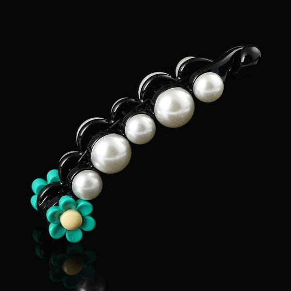 Molans Pearls Solid Banana Hair Clips In Women's Hair Accessories Ponytail Barrettes Elegant Hair Claws Hairpins