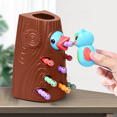 Planet Gates B Montessori Educational Toys For Children Woodpecker Catch Worm Toy Kids Magnetic Fishing Game Set Baby Intelligence Develop Toys