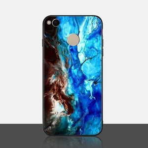 Planet Gates B Pattern / Redmi 4X TOMKAS Agate Marble Case for Xiaomi Redmi 4X Note 5 Soft Edge PC+Glass Back Cover Phone Case for Xiaomi Redmi Note 5 Global Pro