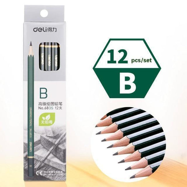 Planet Gates B Pencils Wooden Lead Pencils Art Examination Special Professional Drawing Pencils Pens