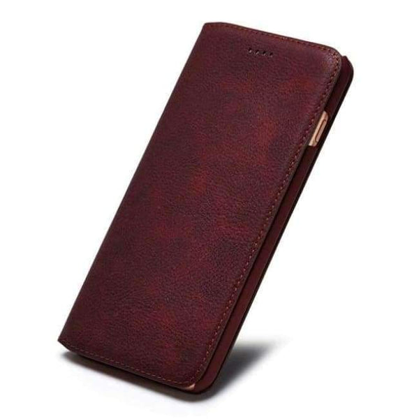Ultra Slim Phone Case For Iphone 7 Plus X Genuine Leather Luxury Flip Cases Cover For Iphone 8 Plus 6 Plus 6S 5 5S Se S8