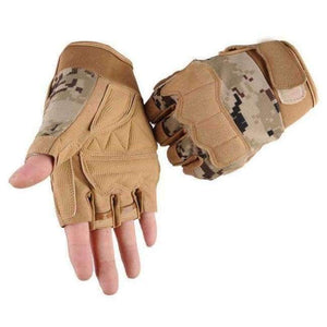 Planet Gates B Plateau camouflage / XL Army Tactical Half finger Bicycle Glove Camouflage Men Women Military Outdoor Sports Climbing Fitness Gloves Special Forces S64