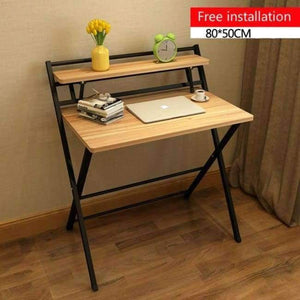 Planet Gates B Simple Style Foldable Desk Free Installation Study Table Household Writing Desk Multifunction Office Computer Table Steady Safe