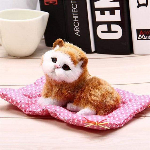 Planet Gates B Stuffed Toys Lovely Simulation Animal Doll Plush Lazy Sleeping Cats Plush Toy with Sound Home Decorations