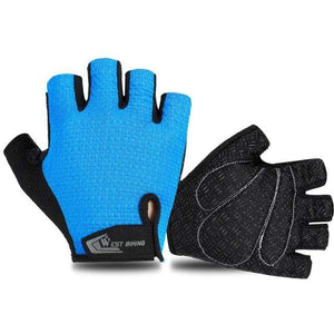 Planet Gates B Style Blue / XXL Half Finger Cycling Gloves Outdoor Sports MTB Bicycle Gloves Pad Breathable Bike Motorcycle Fishing Cycling Gloves