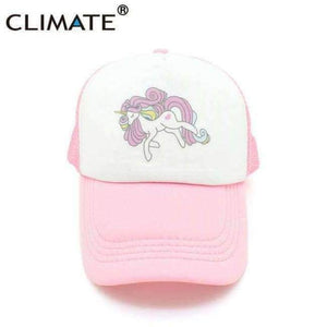 Planet Gates B Style / Fits 55to58cm head CLIMATE Women Girl Unicorn Luck Pink Mesh Summer Cool Caps new Youth Young Girl Pink Unicorn Cool Net Mesh Hat Caps Summer